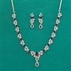 American Diamond Classic Necklace with Rhodium Plating