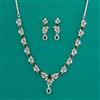 American Diamond Classic Necklace with Rhodium Plating
