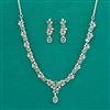 American Diamond Classic Necklace with Rhodium Plating
