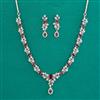 American Diamond Classic Necklace with Rhodium Plating