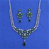 American Diamond Classic Necklace with Rhodium Plating