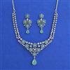 American Diamond Classic Necklace with Rhodium Plating