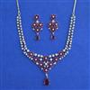 American Diamond Classic Necklace with Rhodium Plating
