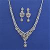 American Diamond Classic Necklace with Rhodium Plating