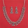 American Diamond Classic Necklace with Rhodium Plating