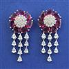 American Diamond Classic Earring with Rhodium Plating