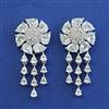 American Diamond Classic Earring with Rhodium Plating