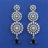 American Diamond Classic Earring with Rhodium Plating