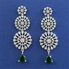 American Diamond Classic Earring with Rhodium Plating
