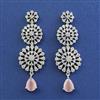 American Diamond Classic Earring with Rhodium Plating