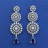 American Diamond Classic Earring with Rhodium Plating