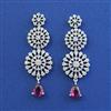 American Diamond Classic Earring with Rhodium Plating