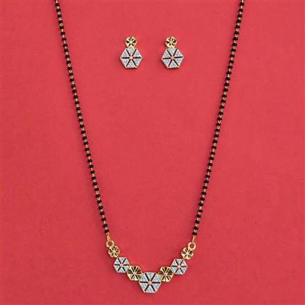 American Diamond Classic Mangalsutra with 2 Tone Plating