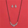American Diamond Classic Mangalsutra with Rhodium Plating
