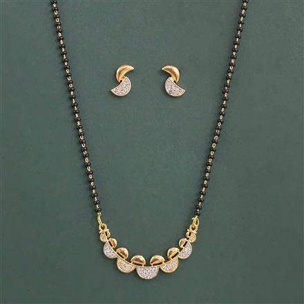 American Diamond Classic Mangalsutra with 2 Tone Plating