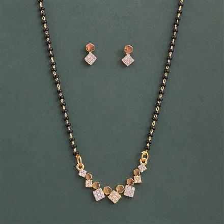 American Diamond Classic Mangalsutra with 2 Tone Plating