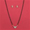 American Diamond Classic Mangalsutra with Rhodium Plating 2 Tone Plating