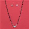 American Diamond Classic Mangalsutra with Rhodium Plating 2 Tone Plating