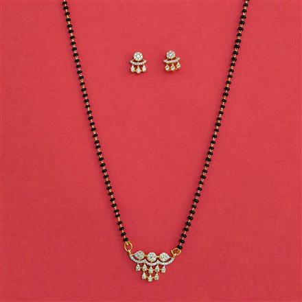 American Diamond Classic Mangalsutra with 2 Tone Plating
