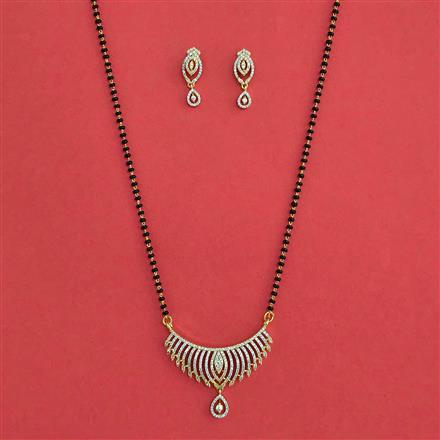 American Diamond Classic Mangalsutra with 2 Tone Plating