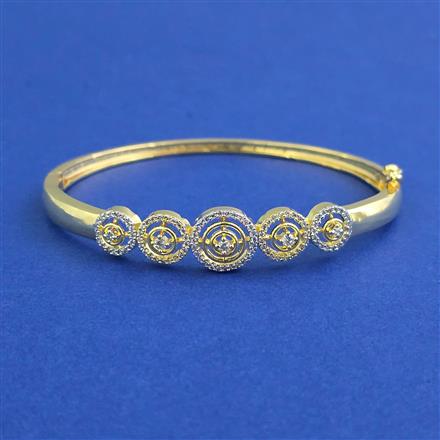 American Diamond Openable kada with 2 Tone Plating