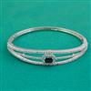 American Diamond Openable kada with Rhodium Plating