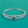 American Diamond Openable kada with Rhodium Plating