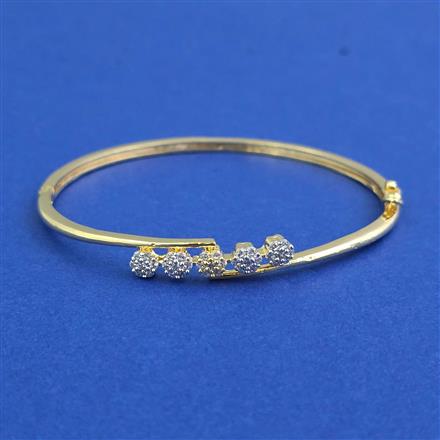 American Diamond Openable kada with 2 Tone Plating