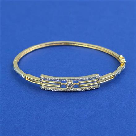 American Diamond Openable kada with 2 Tone Plating