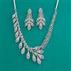 American Diamond Classic Necklace with Rhodium Plating