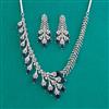 American Diamond Classic Necklace with Rhodium Plating
