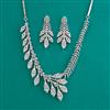 American Diamond Classic Necklace with Rhodium Plating