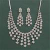American Diamond Classic Necklace with Rhodium Plating 2 Tone Plating Mehndi Plating