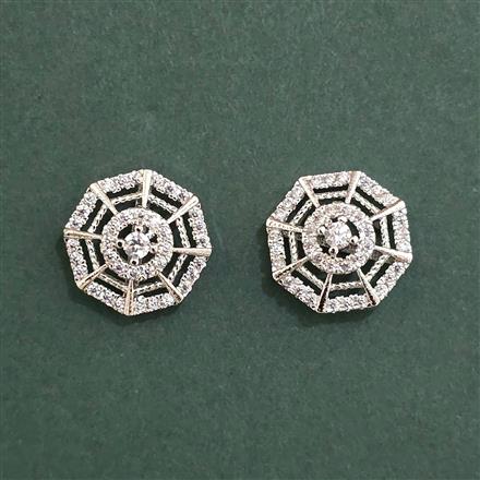 American Diamond Tops with Rhodium Plating 2 Tone Plating