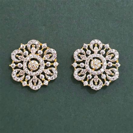 American Diamond Tops with Rhodium Plating 2 Tone Plating