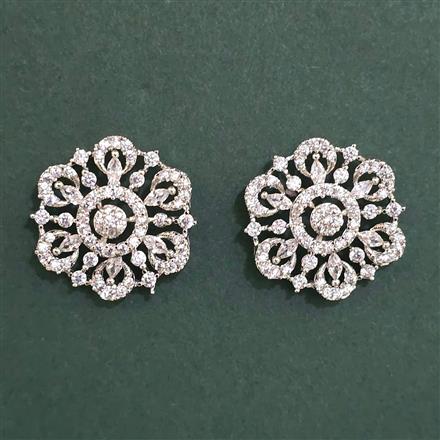 American Diamond Tops with Rhodium Plating 2 Tone Plating