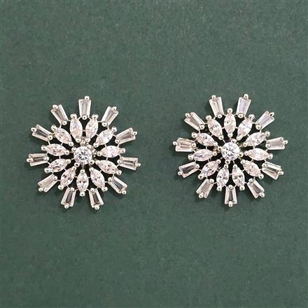 American Diamond Tops with Rhodium Plating 2 Tone Plating