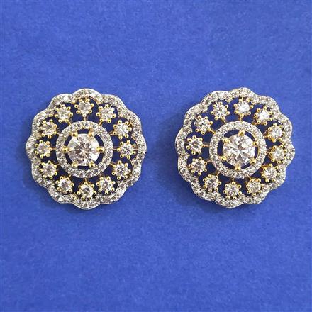American Diamond Tops with Rhodium Plating 2 Tone Plating