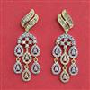 American Diamond Classic Earring with Rhodium Plating 2 Tone Plating