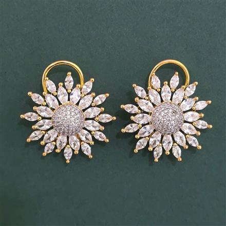 American Diamond Tops with Rhodium Plating 2 Tone Plating