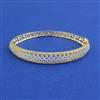 American Diamond Openable kada with Rhodium Plating 2 Tone Plating