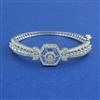 American Diamond Openable kada with Rhodium Plating 2 Tone Plating