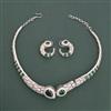 American Diamond Classic Necklace with Rhodium Plating