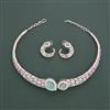 American Diamond Classic Necklace with Rhodium Plating