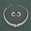 American Diamond Classic Necklace with Rhodium Plating