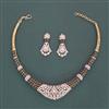 American Diamond Classic Necklace with 2 Tone Plating