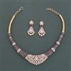 American Diamond Classic Necklace with 2 Tone Plating