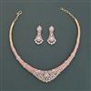 American Diamond Classic Necklace with 2 Tone Plating