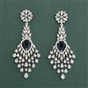 American Diamond Classic Earring with Rhodium Plating