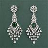 American Diamond Classic Earring with Rhodium Plating